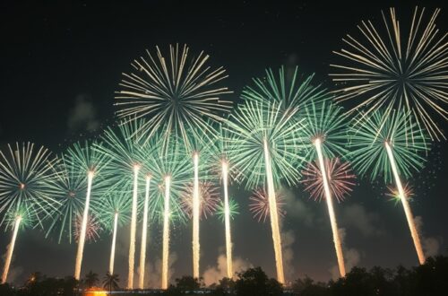 Feuerwerk am Nachthimmel